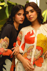 Cream Floral Fusion Print Co-ord Set