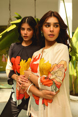 Cream Floral Fusion Print Co-ord Set