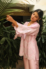 Pink Delight Embroidered Women's Co-ord Set