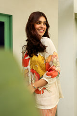 Cream Floral Fusion Print Co-ord Set