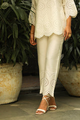 Cream Delight Embroidered Top For Women-inching india