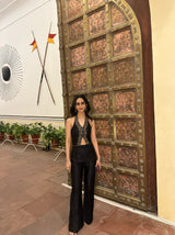 Pure Raw Silk Hand Embroidered Waist Coat Set