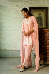 Blush Pink Embroidered Women's Suit Set