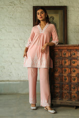 Blush Pink Embroidered Women's Suit Set
