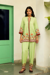 Green Printed Salwar Suit Set For Women-inching india