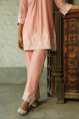 Blush Pink Embroidered Women's Suit Set