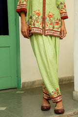 Green Printed Salwar Suit Set For Women-inching india
