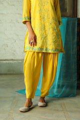 Sunny Aqua Embroidered Women's Suit Set