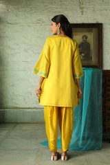 Sunny Aqua Embroidered Women's Suit Set