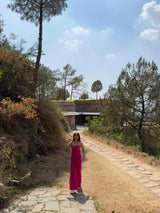 Hot Pink Waist Coat Set