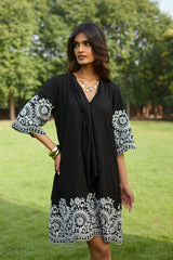 Black Broderie Dress