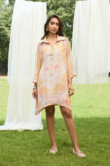 Apricot Print Dress