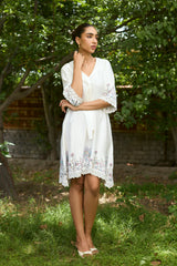 Cream Tropical Breeze Dress