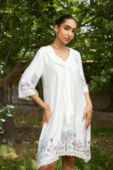 Cream Tropical Breeze Dress