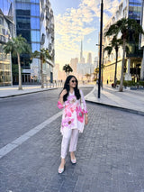 Seher Pink Floral Printed Suit