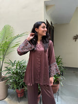 Coffee Brown Co-Ord Set For Women Online India