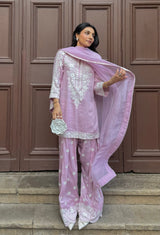 Naaz Pink Aari Farshi Salwar Set with Dupatta