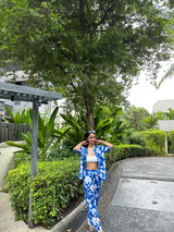 Beautiful Blue Printed Summer Co-Ord Set For Women