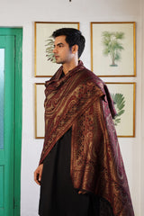 Bronze Paisley Double Sided Shawl | Luxury Wedding Gift