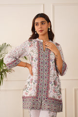 Multi-Color Printed Pure Linen Set