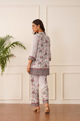 Multi-Color Printed Pure Linen Set