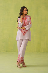 Pink Paisley Printed Set- Inchingindia