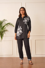 Black Blossom Co-ord Set