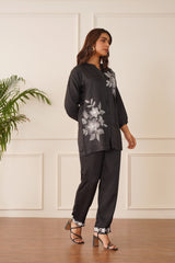 Black Blossom Co-ord Set