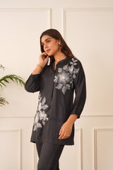 Black Blossom Co-ord Set