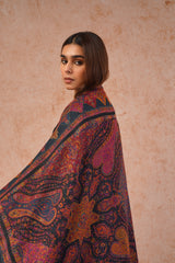 TEAL BLUE WOVEN DUPATTA