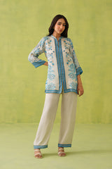 Blue Paisley Printed Set- Inchingindia