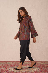 Sifat Paisley Woollen Cape- Inching India