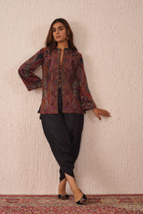 Sifat Paisley Woollen Cape- Inching India