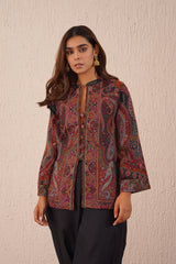 Sifat Paisley Woollen Cape- Inching India