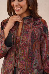 Sifat Paisley Woollen Cape- Inching India