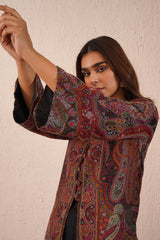 Sifat Paisley Woollen Cape- Inching India