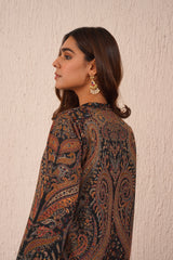 Woolen Black Kaani Set For Women - Winter Wear