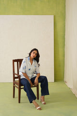 Noor Linen Embroidered linen Top For Women-inching india