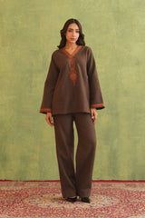 Safar Merino Wool Firan Co-Ord Set For Women -Inching India
