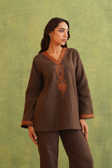 Safar Merino Wool Firan Co-Ord Set For Women -Inching India