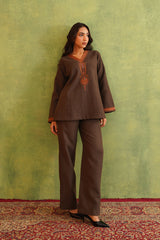 Safar Merino Wool Firan Co-Ord Set For Women -Inching India