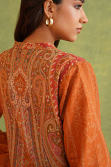 Tangerine Kaani Set- Inching India