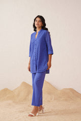 Blue Cutwork Co -Ord's set for women Online