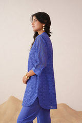 Blue Cutwork Co -Ord's set for women Online