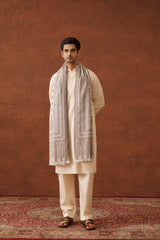Ethnic Cream Shawl for Men Online