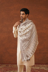 Ethnic Cream Shawl for Men Online