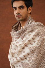Ethnic Cream Shawl for Men Online