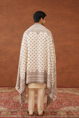 Ethnic Cream Shawl for Men Online