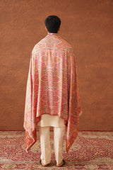 Cream Peach Jama Shawl for Men Online
