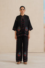 Black Bloom Cross Stitch Co-ord Set